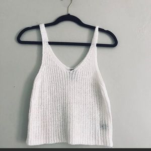 Crotchet White Crop Top